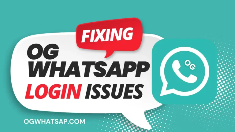Fixing OG WhatsApp Login Issues