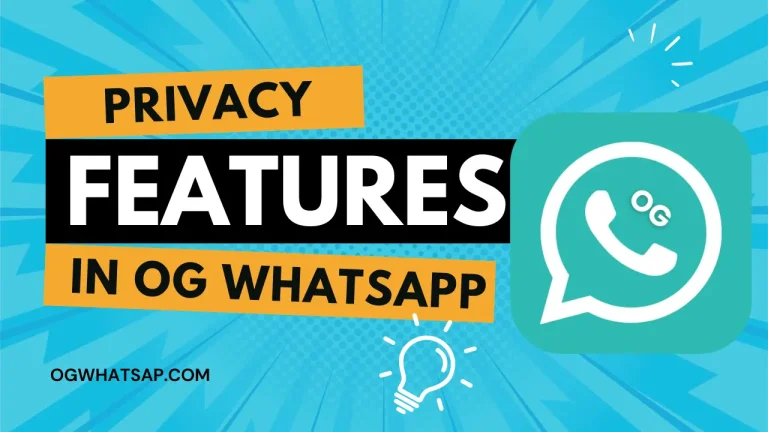 Privacy Features in OG WhatsApp